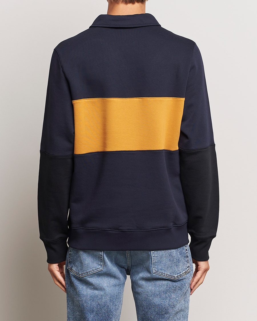 Herre | Gensere | PS Paul Smith | Organic Cotton Zebra Colorblocked Rugger Navy/Yellow