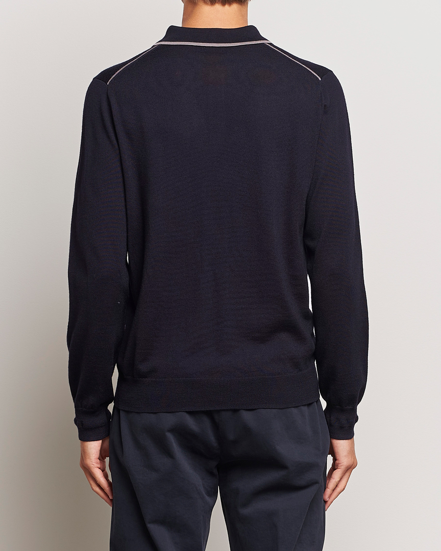 Herre | Gensere | PS Paul Smith | Merino Wool Knitted Polo Navy