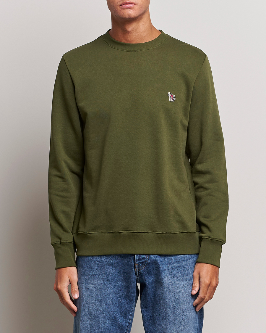 Herre | Gensere | PS Paul Smith | Organic Cotton Zebra Sweatshirt Olive