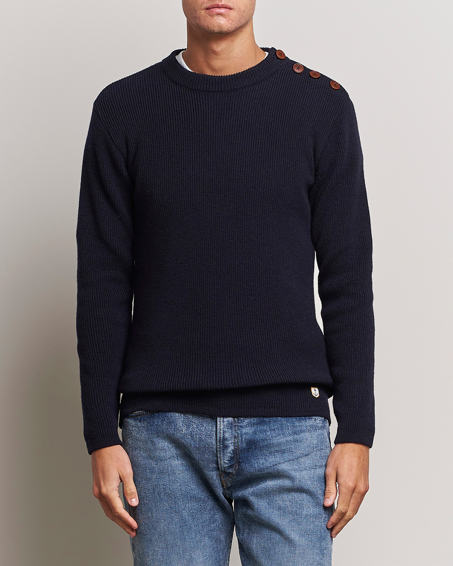 Herre |  | Armor-lux | Pull Marin Wool Sweater Navy