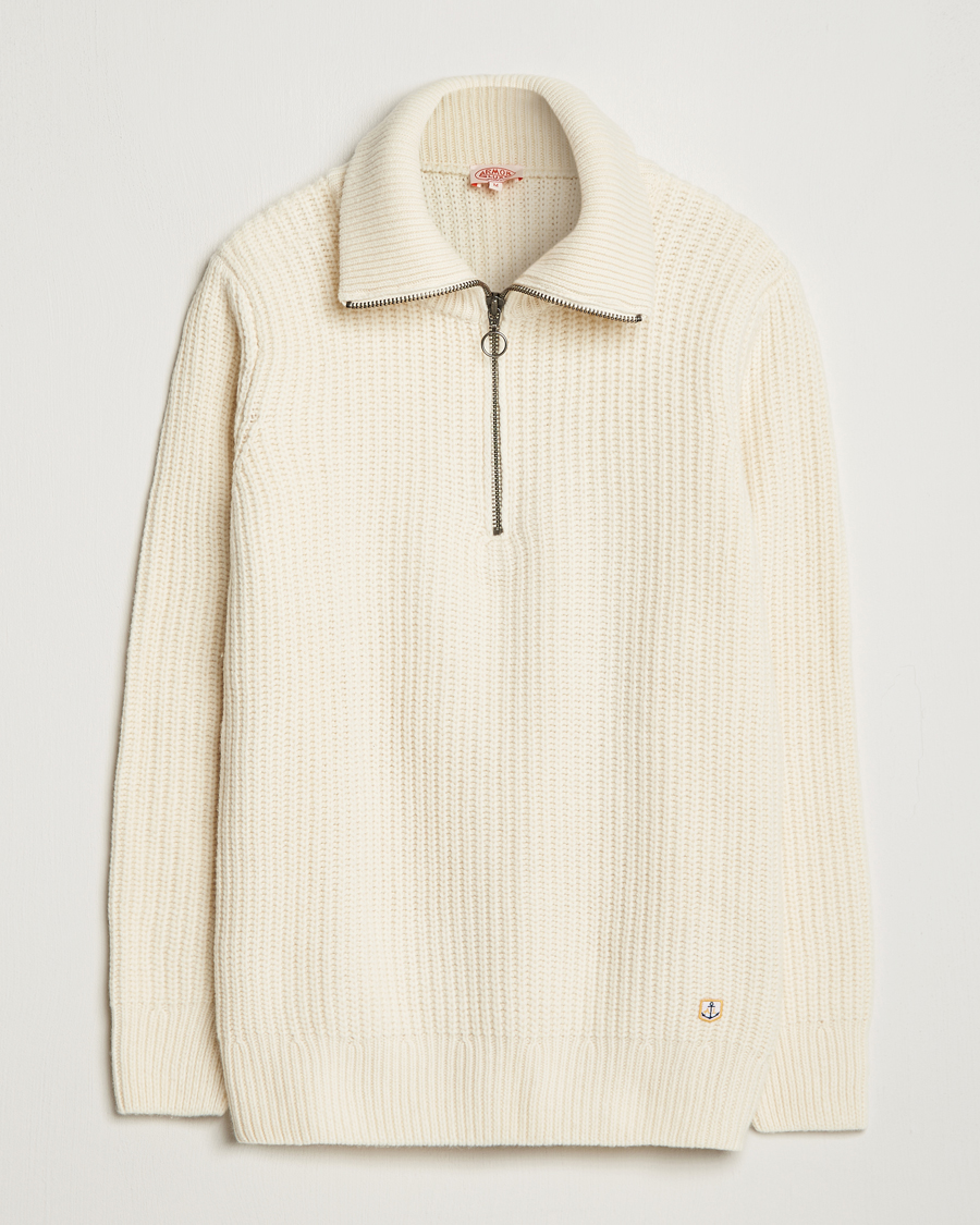 Herre | Gensere | Armor-lux | Pull Camionneur Wool Half Zip Nature