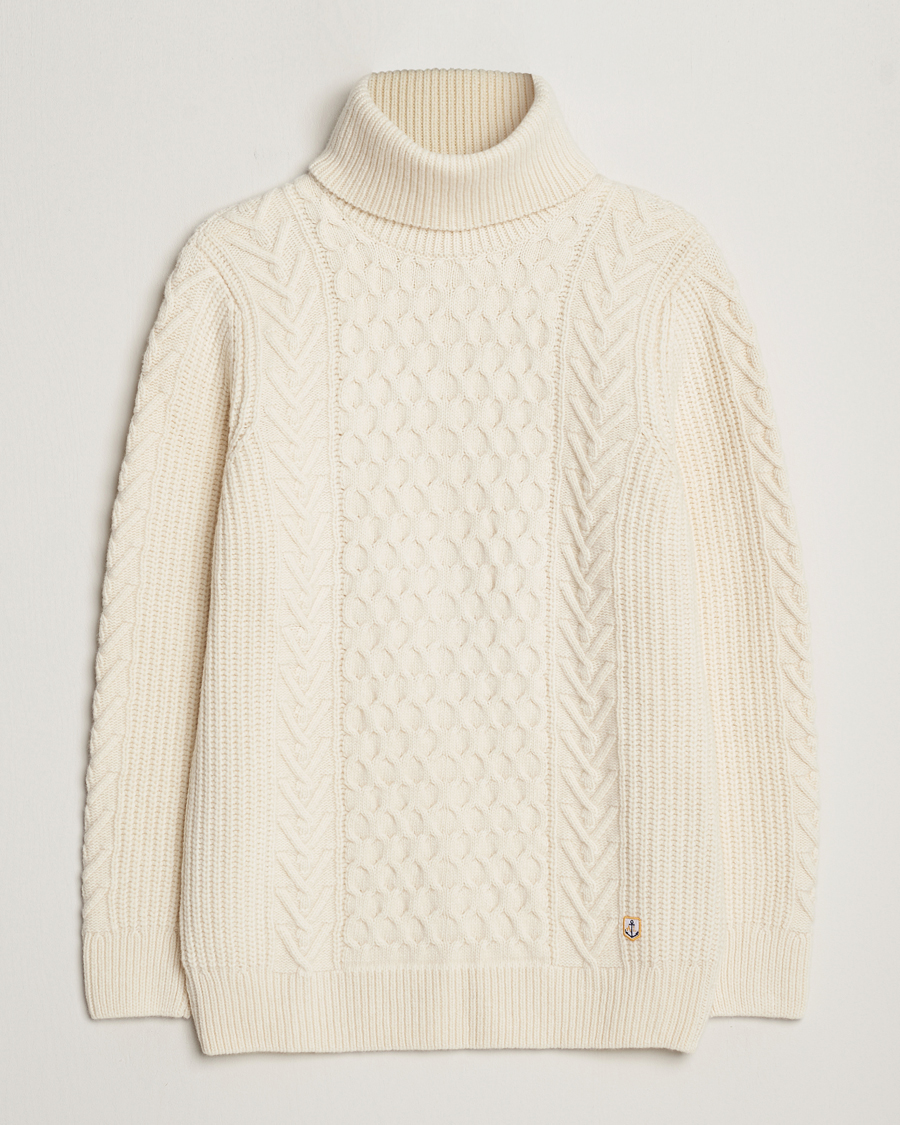 Herre | Gensere | Armor-lux | Pull Col Montant Wool Polo Nature