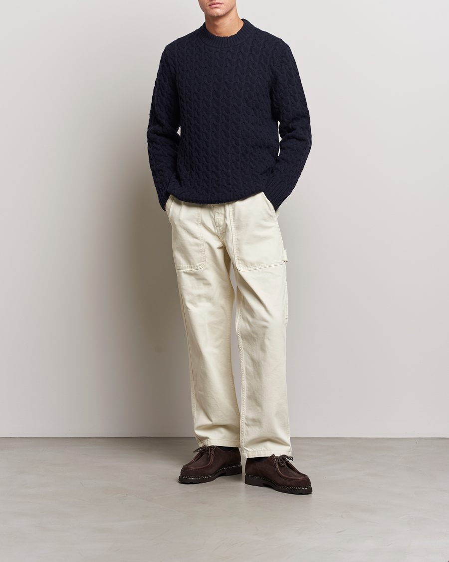 Herre | Gensere | Armor-lux | Pull RDC Wool Structured Knitted Sweater Navy