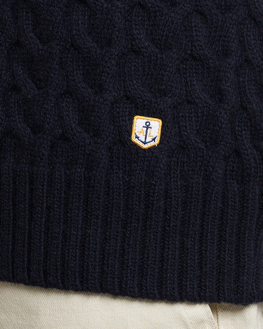 Herre | Gensere | Armor-lux | Pull RDC Wool Structured Knitted Sweater Navy