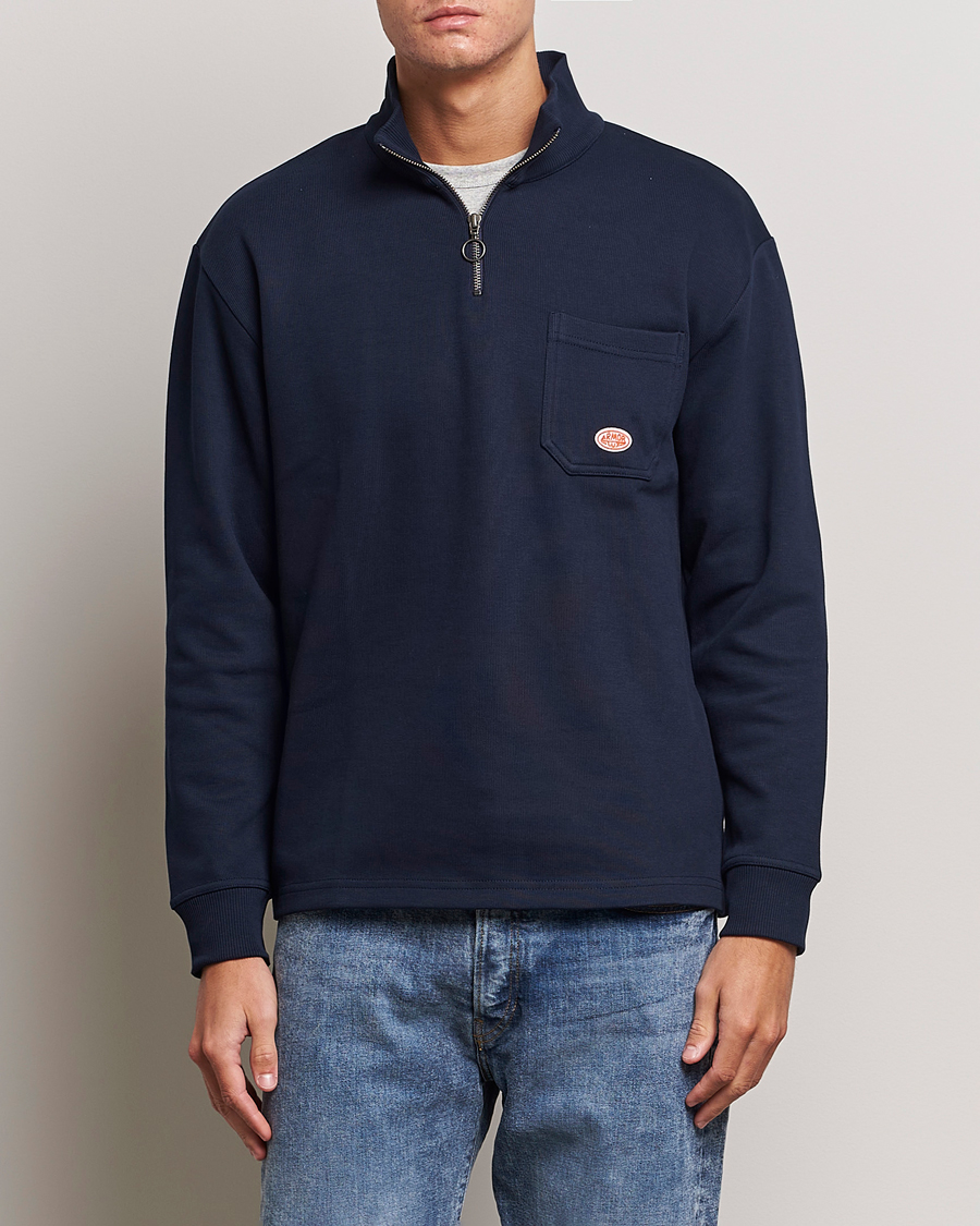 Herre | | Armor-lux | Camioneur Cotton Half Zip Navy