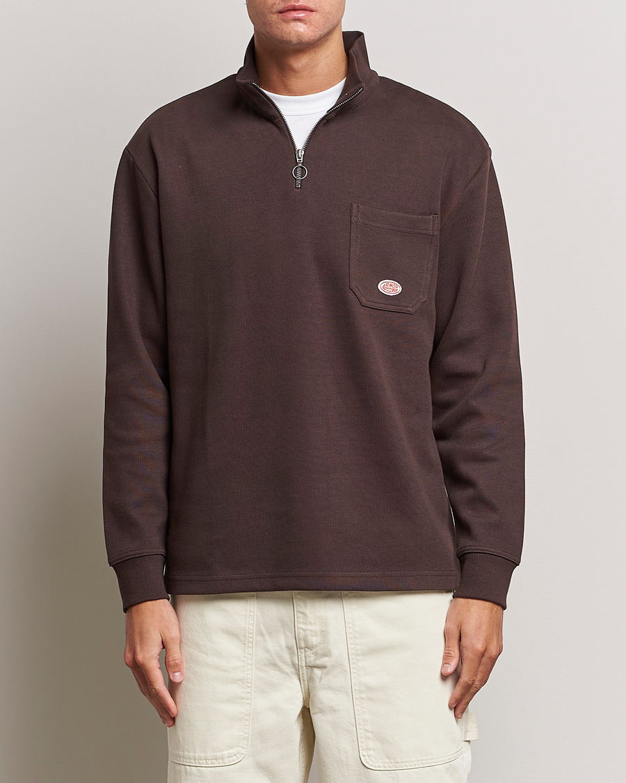 Herre | Gensere | Armor-lux | Camioneur Cotton Half Zip Brown