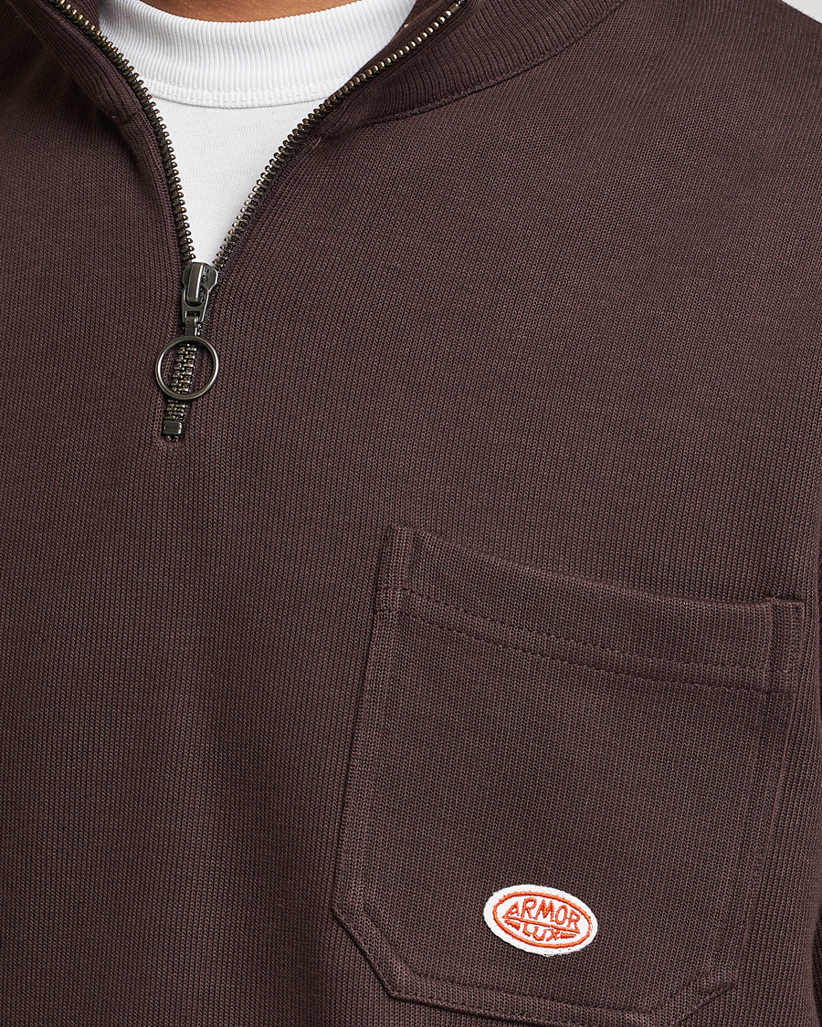 Herre | Gensere | Armor-lux | Camioneur Cotton Half Zip Brown
