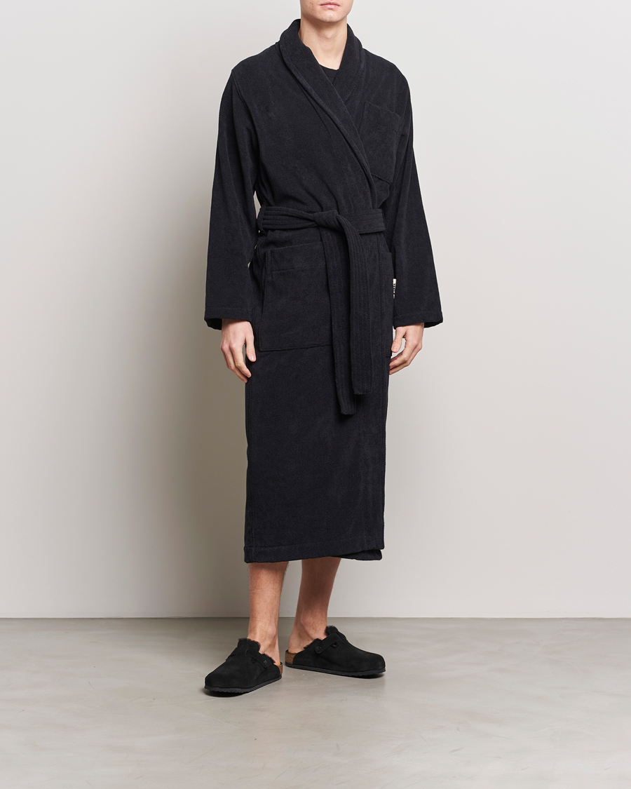 Herre | Pyjamaser og badekåper | Tekla | Organic Terry Bathrobe Black