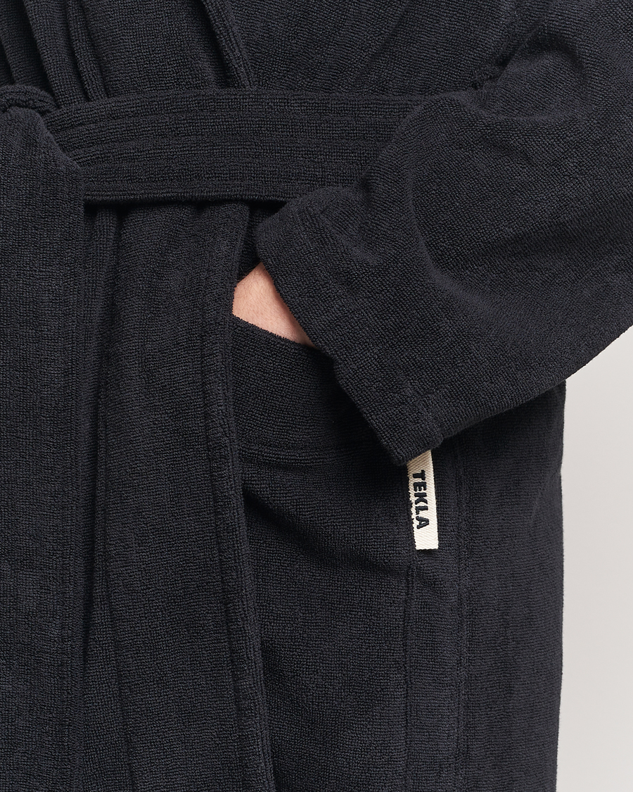 Herre | Pyjamaser og badekåper | Tekla | Organic Terry Bathrobe Black
