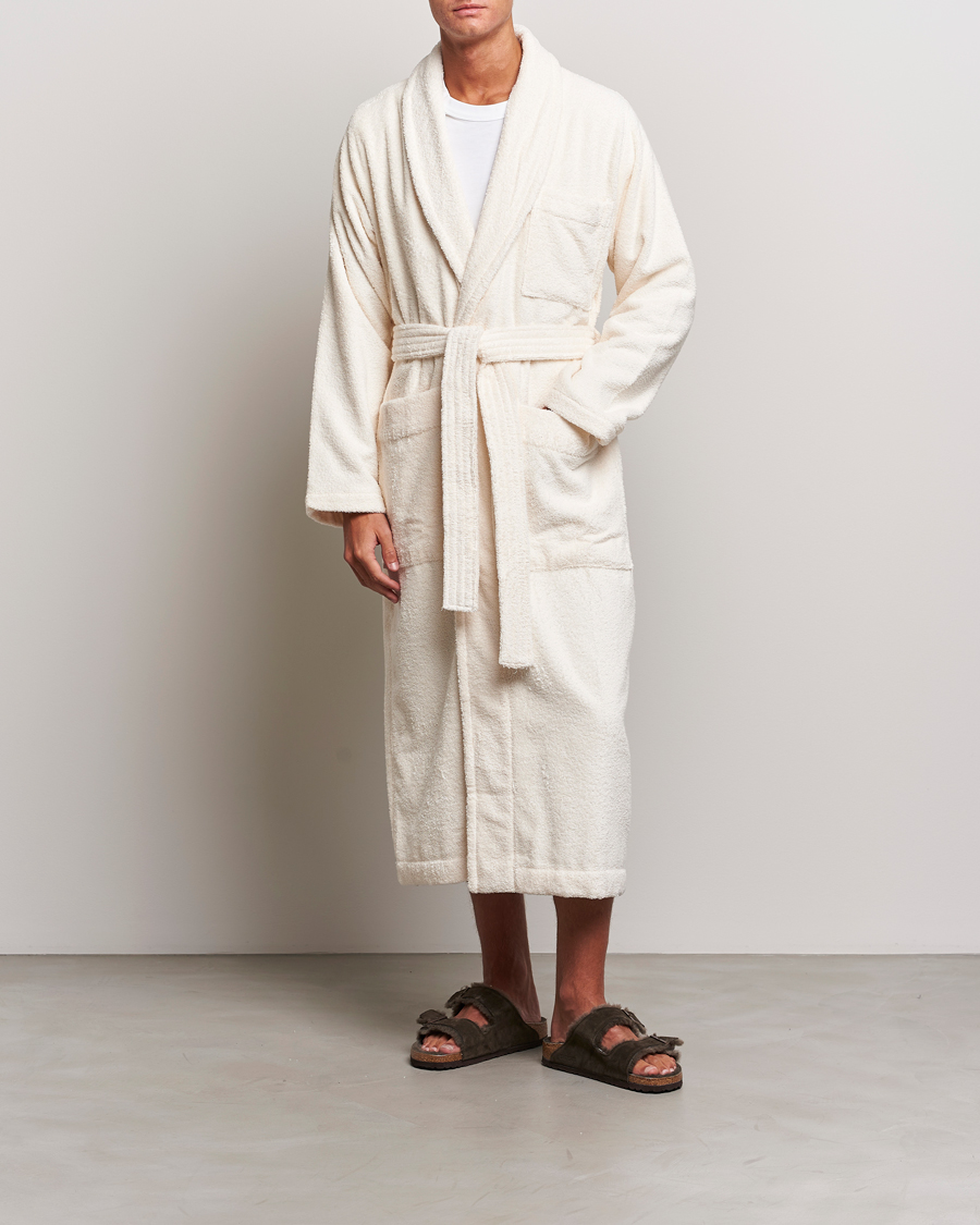 Herre | Pyjamaser og badekåper | Tekla | Organic Terry Bathrobe Ivory
