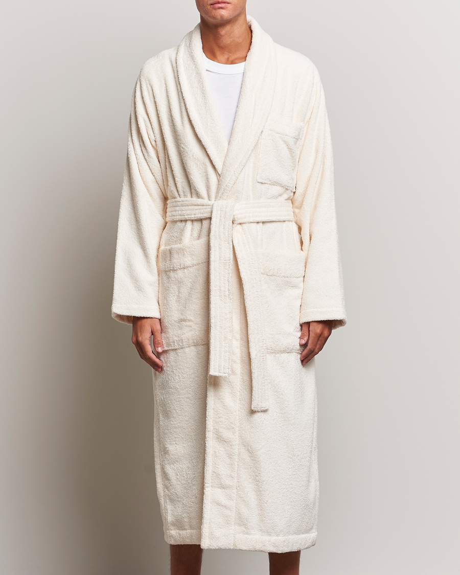 Herre | Pyjamaser og badekåper | Tekla | Organic Terry Bathrobe Ivory