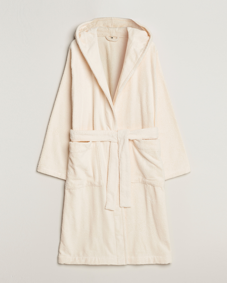 Herre | Pyjamaser og badekåper | Tekla | Organic Terry Hooded Bathrobe Ivory