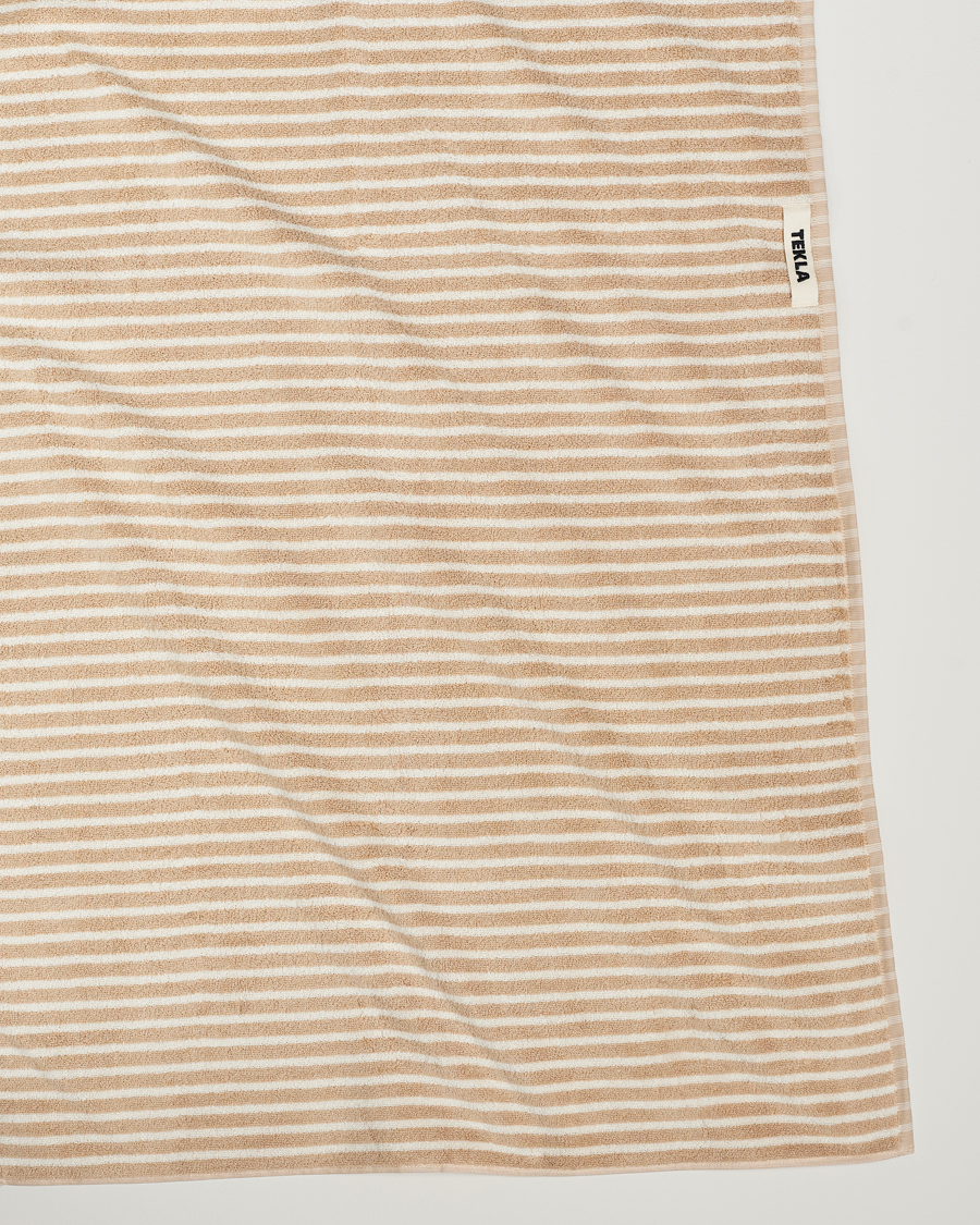 Herre | New Nordics | Tekla | Organic Terry Bath Towel Ivory Stripe