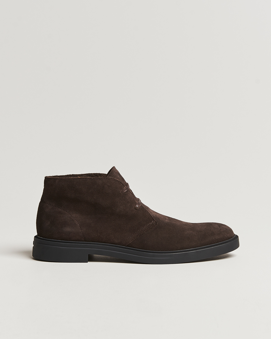 Herre | | BOSS BLACK | Calev Suede Chukka Boot Dark Brown