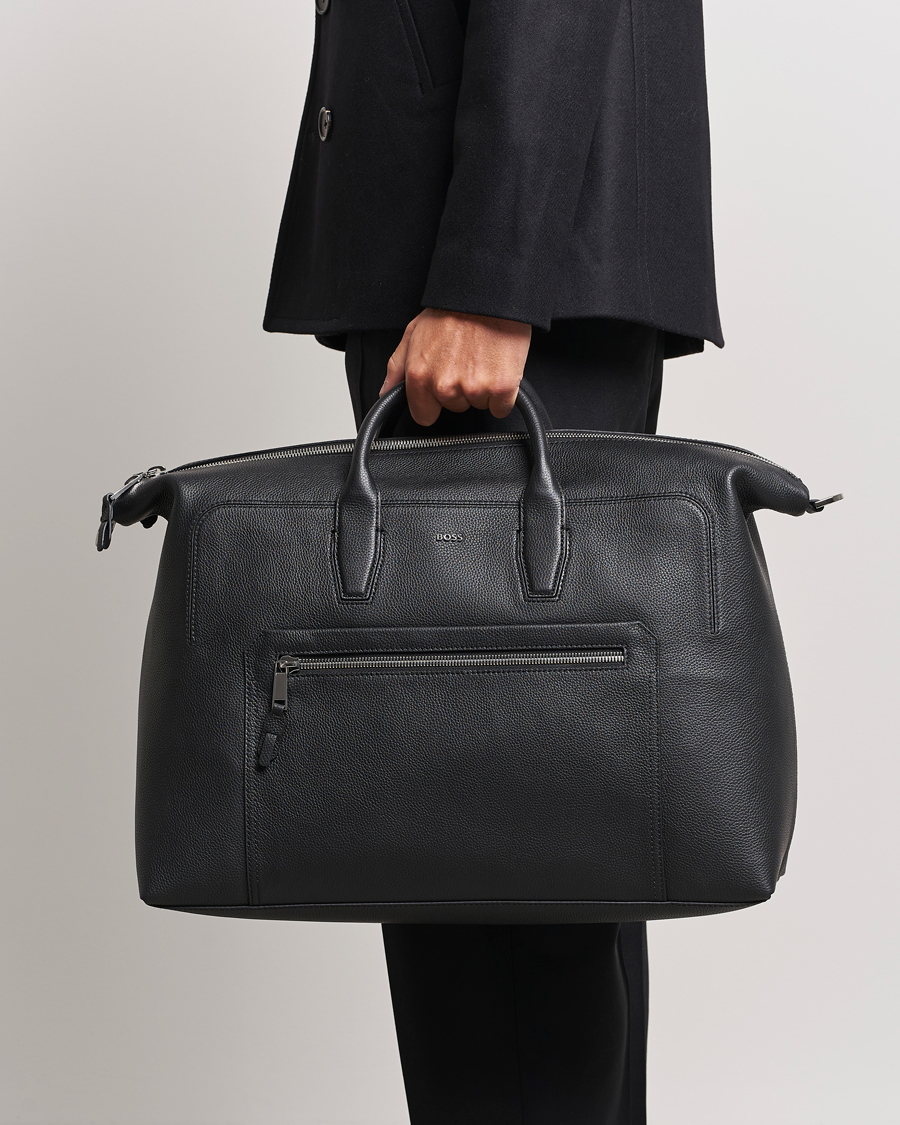 Herre | BOSS BLACK Highway Leather Holdall Black | BOSS BLACK | Highway Leather Holdall Black
