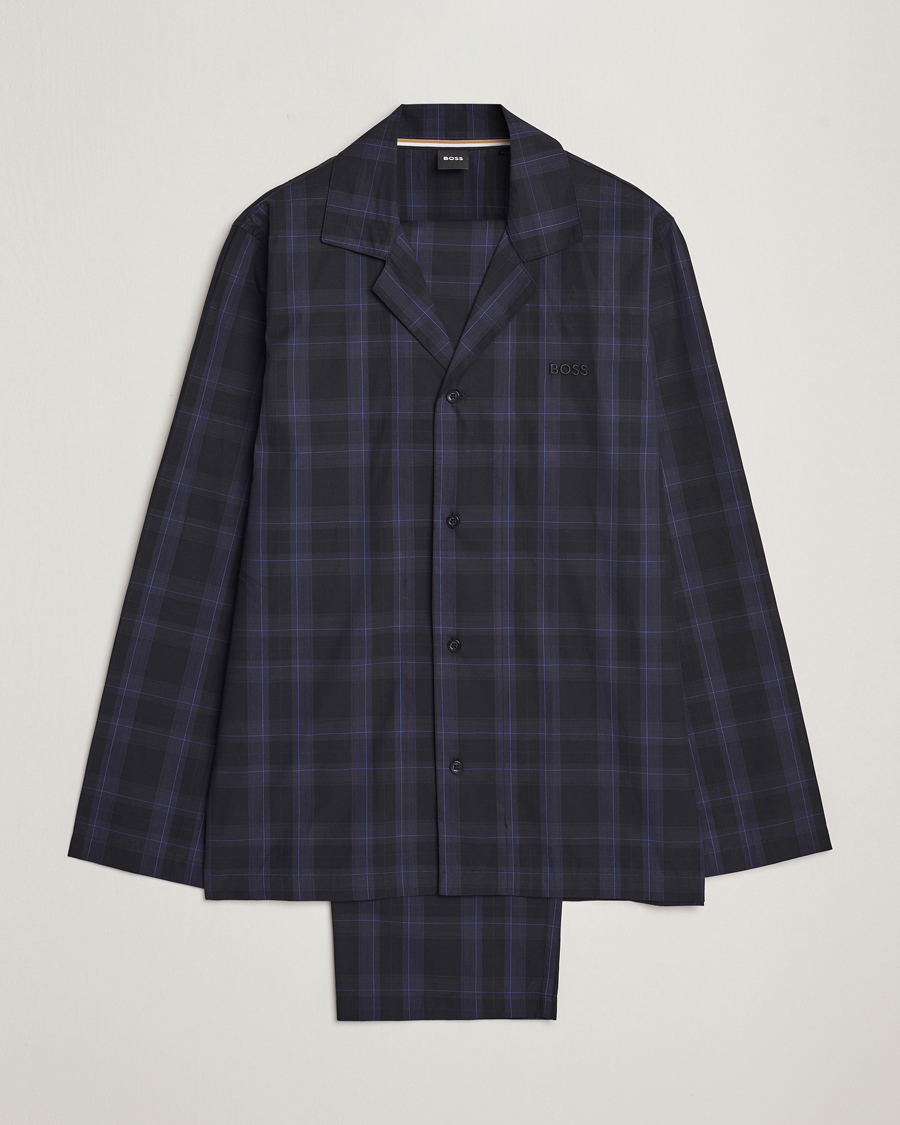 Herre | BOSS | BOSS BLACK | Urban Checked Pyjama Set Blue Multi