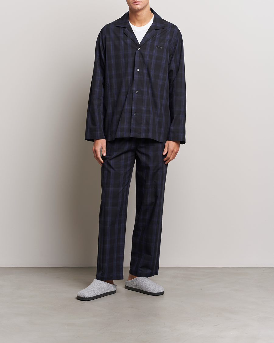 Herre | Pyjamaser og badekåper | BOSS BLACK | Urban Checked Pyjama Set Blue Multi