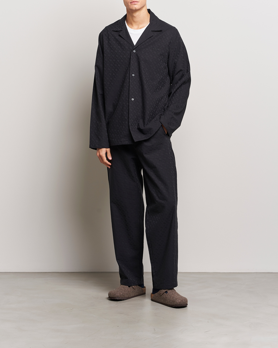 Herre | Pyjamaser og badekåper | BOSS BLACK | Premium Monogram Pyjama Set Black