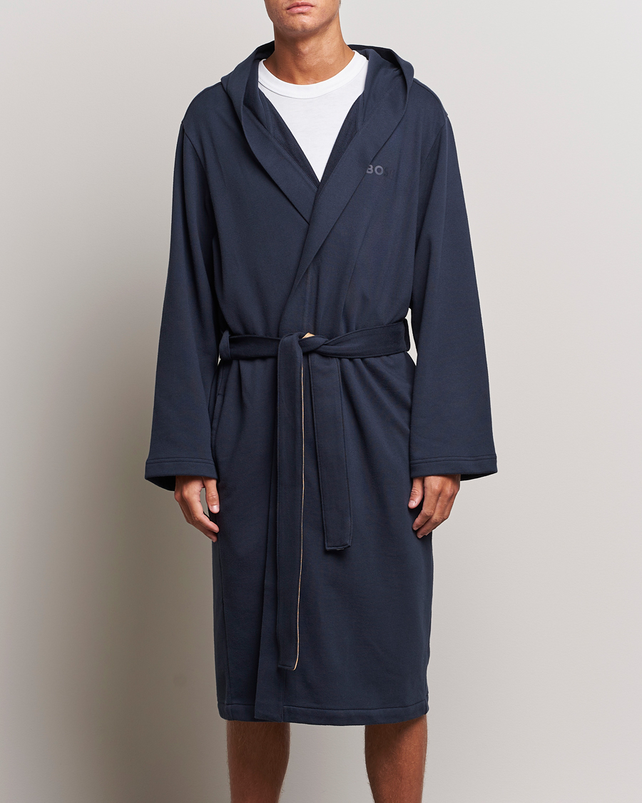 Herre | | BOSS BLACK | Iconic Terry Robe Dark Blue