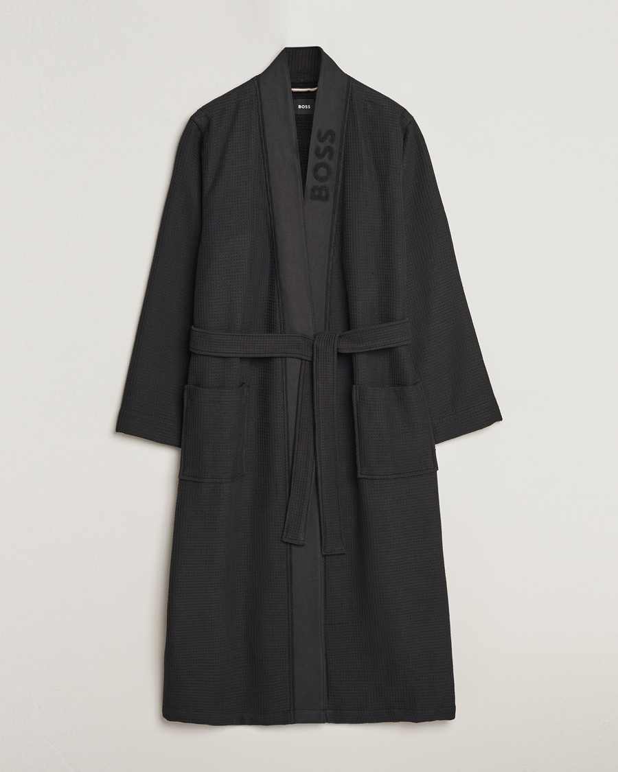 Herre | Pyjamaser og badekåper | BOSS BLACK | Waffle Kimono Black