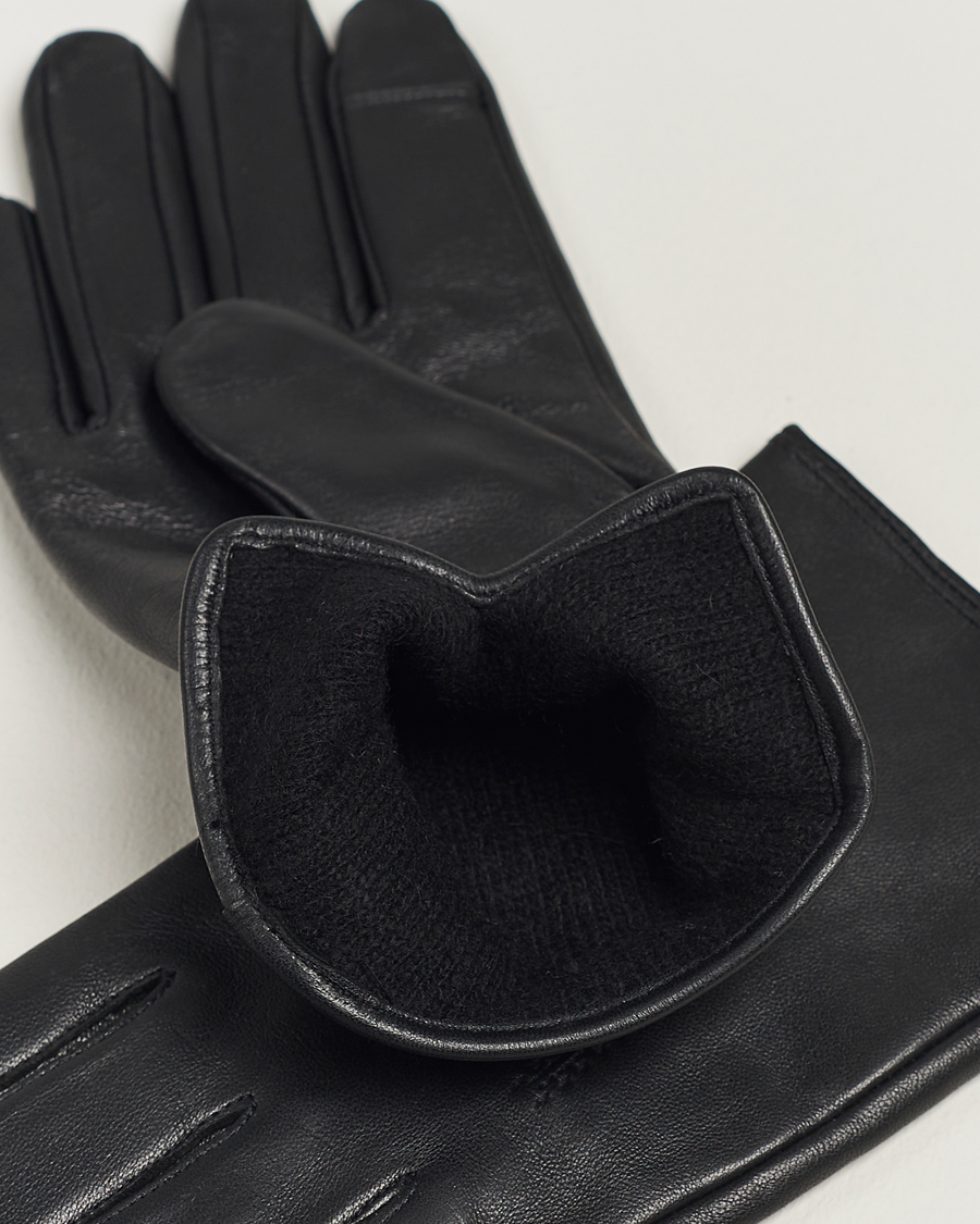 Herre | BOSS BLACK Hainz Leather Gloves Black | BOSS BLACK | Hainz Leather Gloves Black