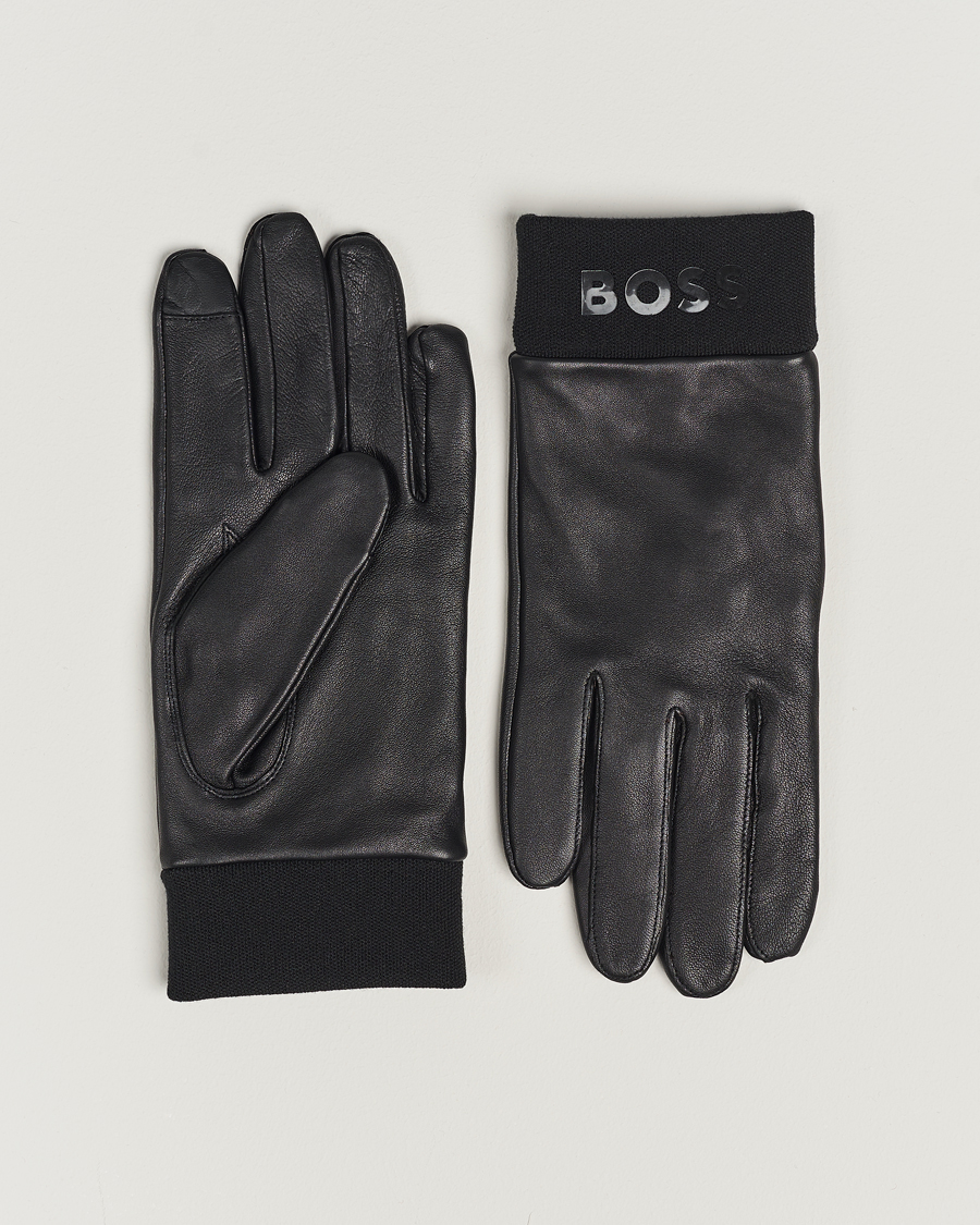 Herre | BOSS BLACK Hyden Leather Glover Black | BOSS BLACK | Hyden Leather Glover Black