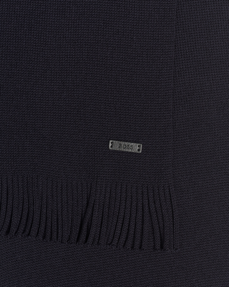 Herre | BOSS BLACK Albas Wool Scarf Dark Blue | BOSS BLACK | Albas Wool Scarf Dark Blue