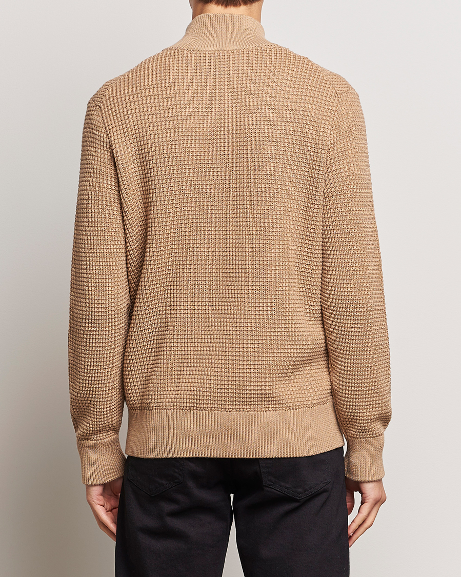 Herre | Gensere | BOSS BLACK | Mabeo Heavy Knitted Full Zip Medium Beige