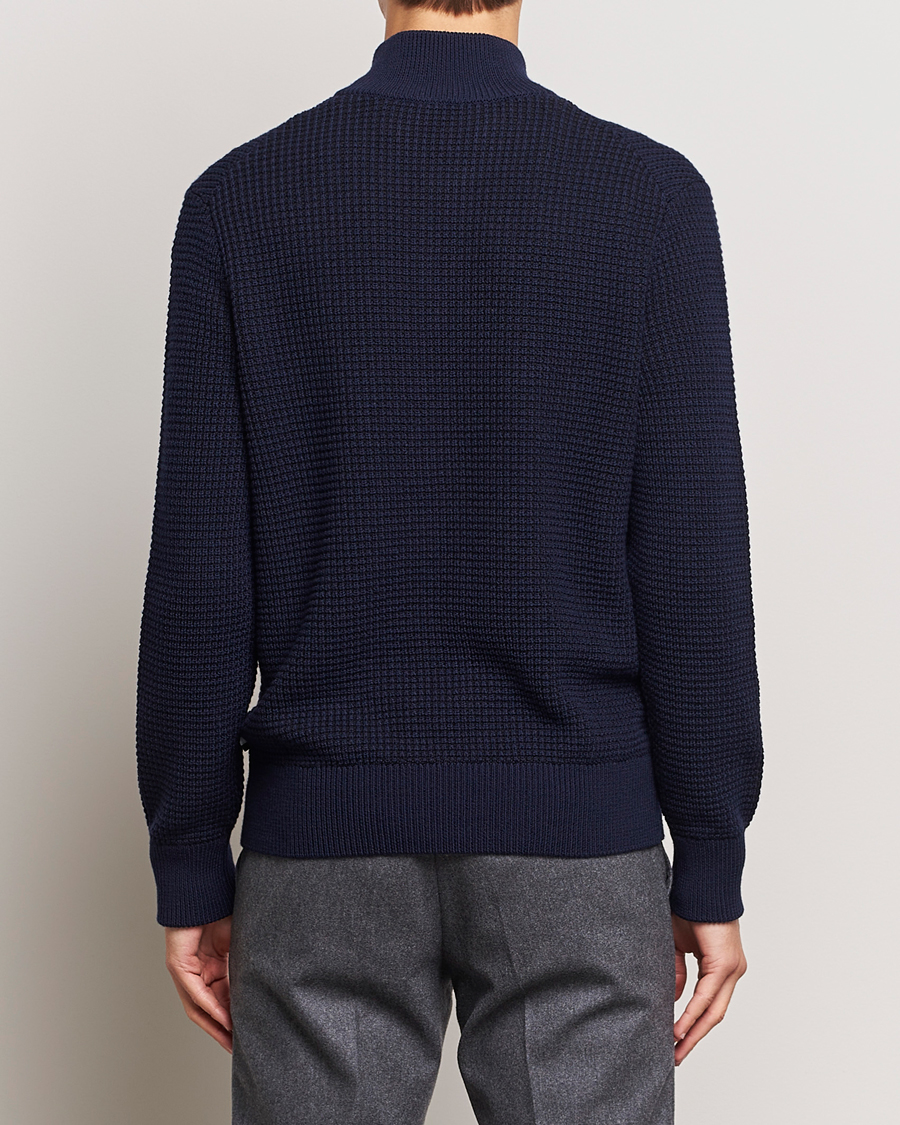 Herre | Gensere | BOSS BLACK | Mabeo Heavy Knitted Full Zip Dark Blue