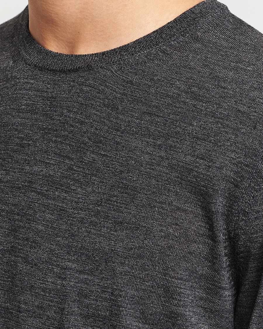 Herre | Gensere | BOSS BLACK | Leno Knitted Sweater Black Melange