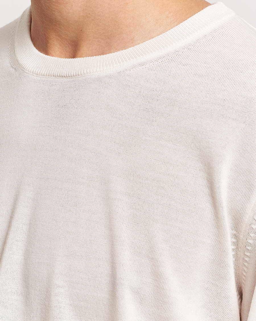 Herre | Gensere | BOSS BLACK | Leno Knitted Sweater Open White