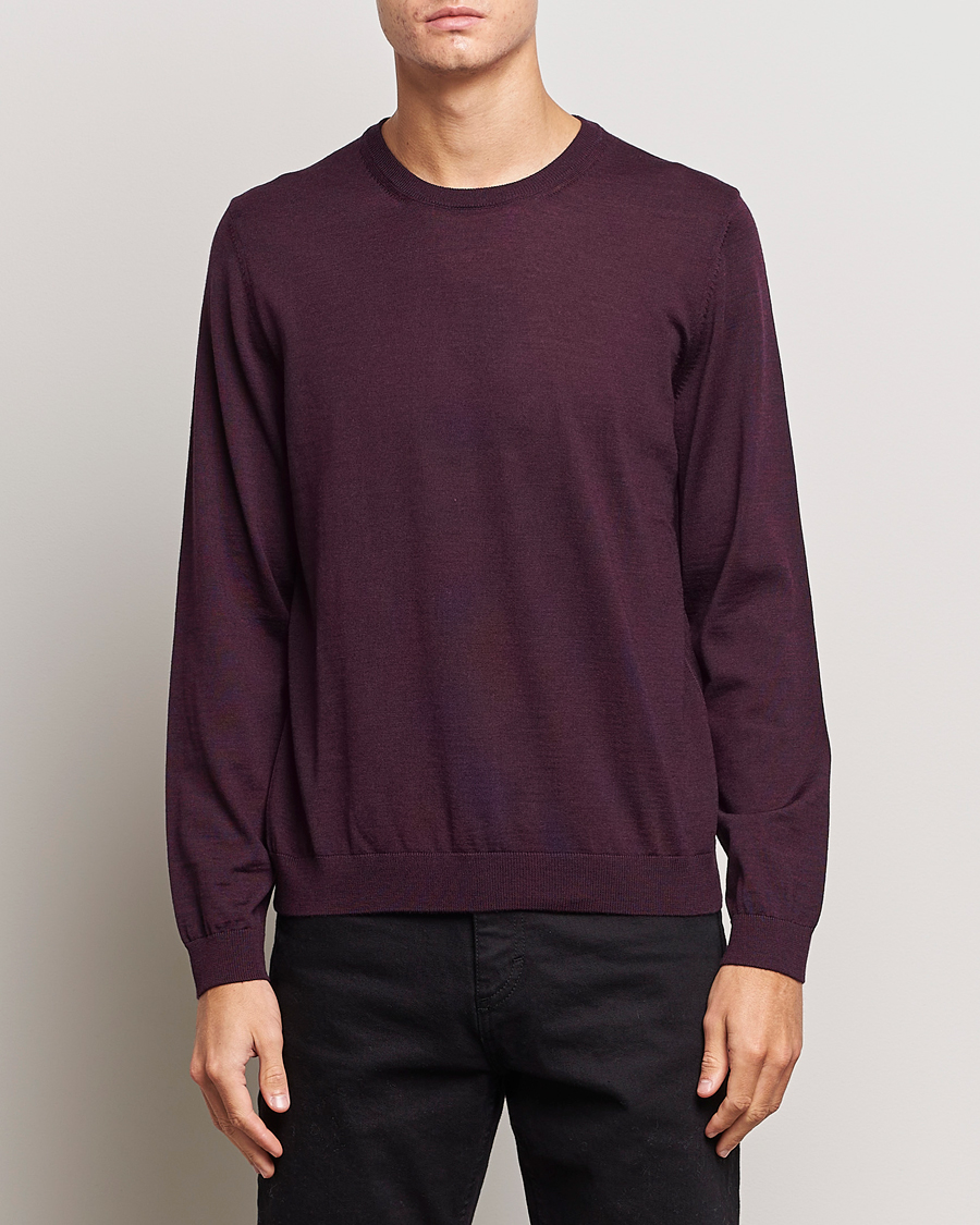 Herre | Strikkede gensere | BOSS BLACK | Leno Knitted Sweater Dark Red