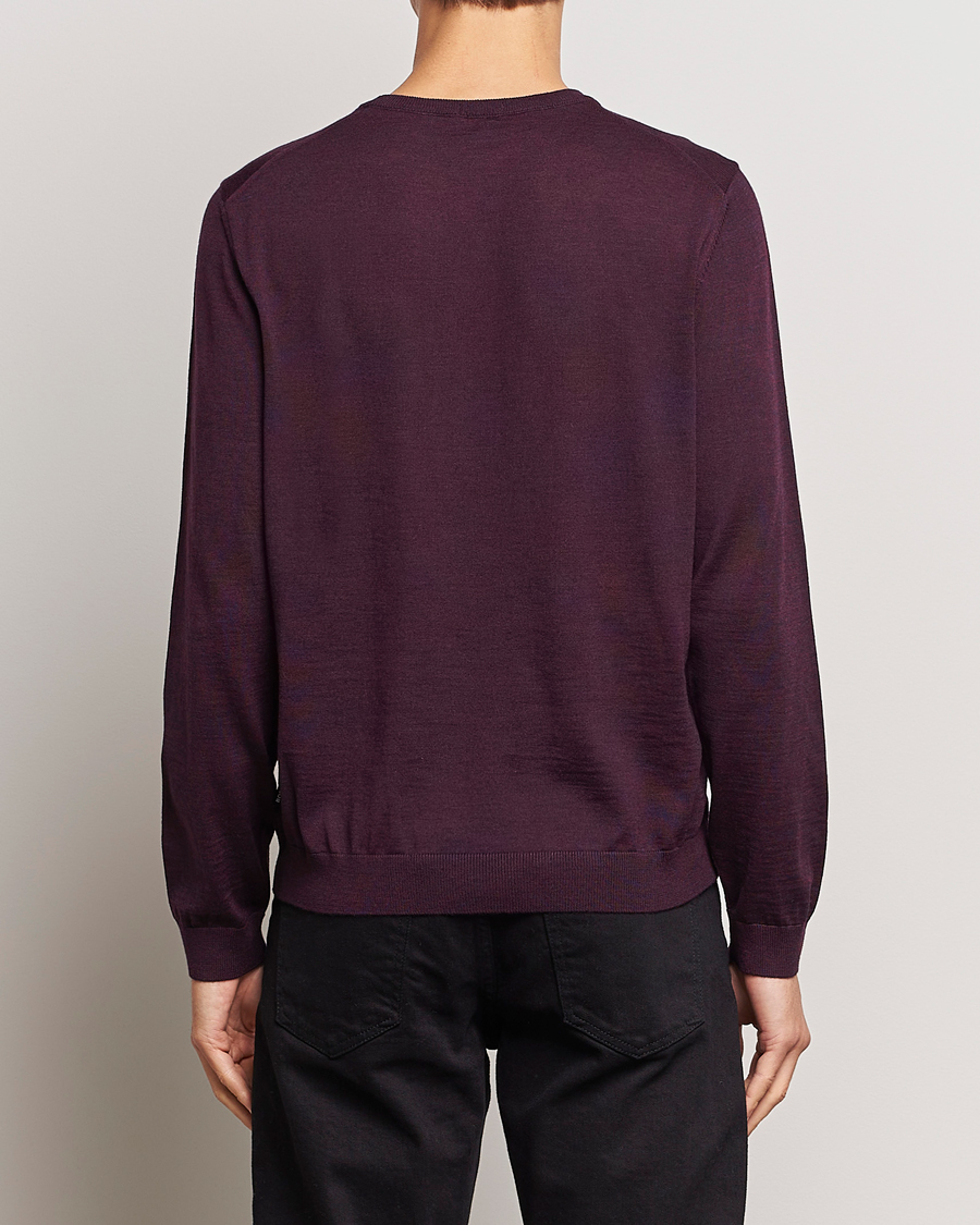 Herre | Gensere | BOSS BLACK | Leno Knitted Sweater Dark Red