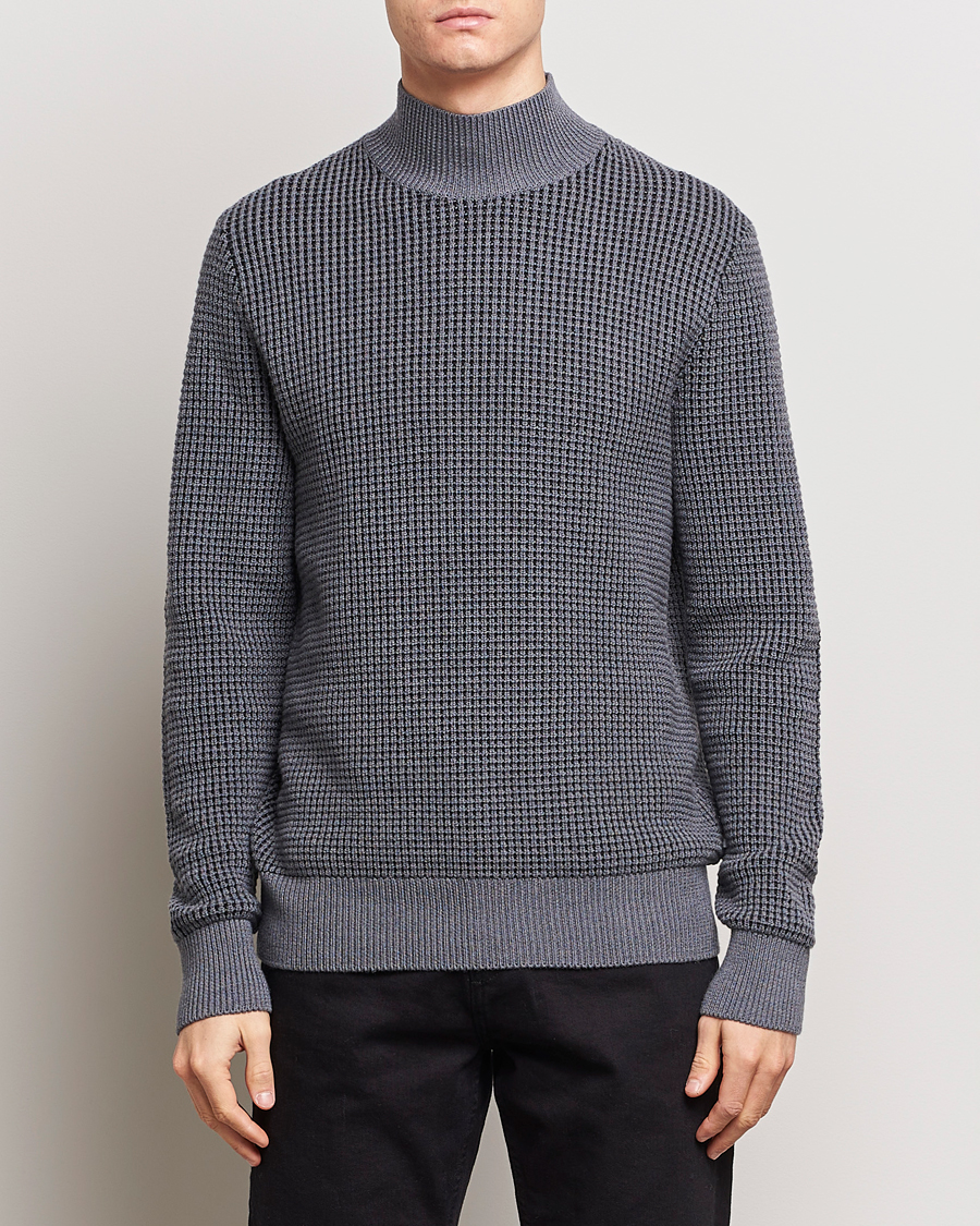 Herre | Gensere | BOSS BLACK | Maurelio Heavy Knitted Polo Medium Grey