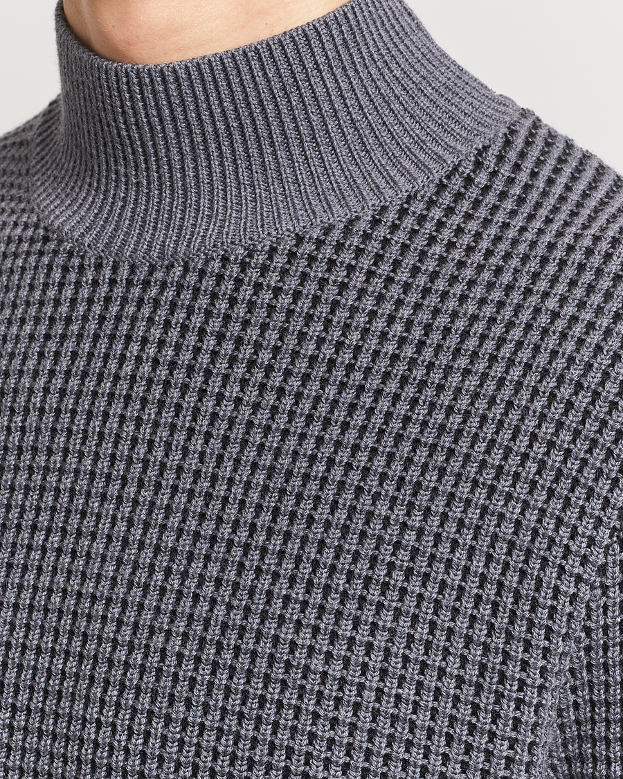 Herre | Gensere | BOSS BLACK | Maurelio Heavy Knitted Polo Medium Grey