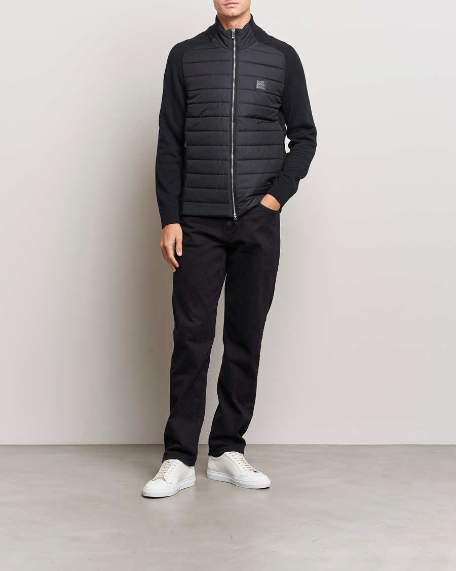 Herre | Gensere | BOSS BLACK | Medesimo Hybrid Full Zip Black