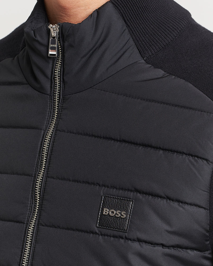 Herre | Gensere | BOSS BLACK | Medesimo Hybrid Full Zip Black