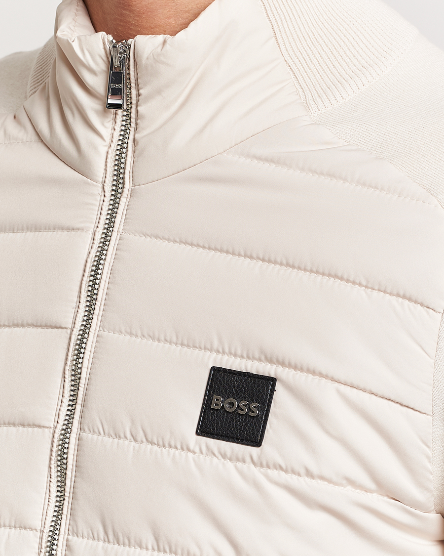 Herre | Gensere | BOSS BLACK | Medesimo Hybrid Full Zip Open White