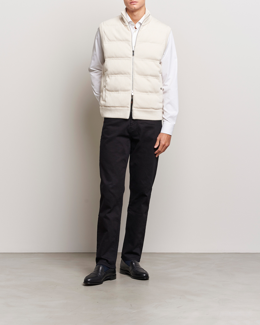 Herre | Jakker | BOSS BLACK | Mandolino Corduroy Vest Open White