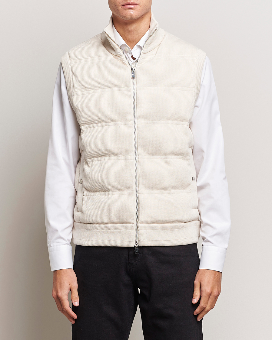 Herre | Jakker | BOSS BLACK | Mandolino Corduroy Vest Open White