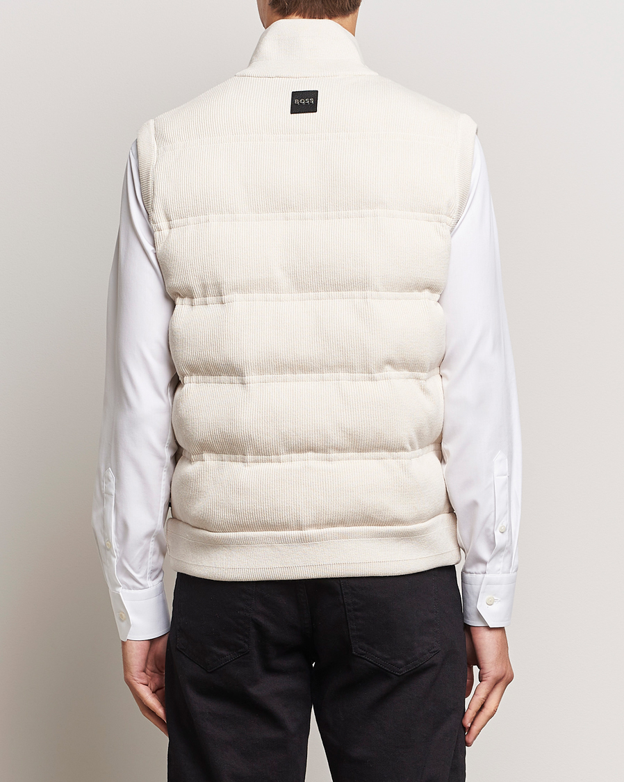 Herre | Jakker | BOSS BLACK | Mandolino Corduroy Vest Open White