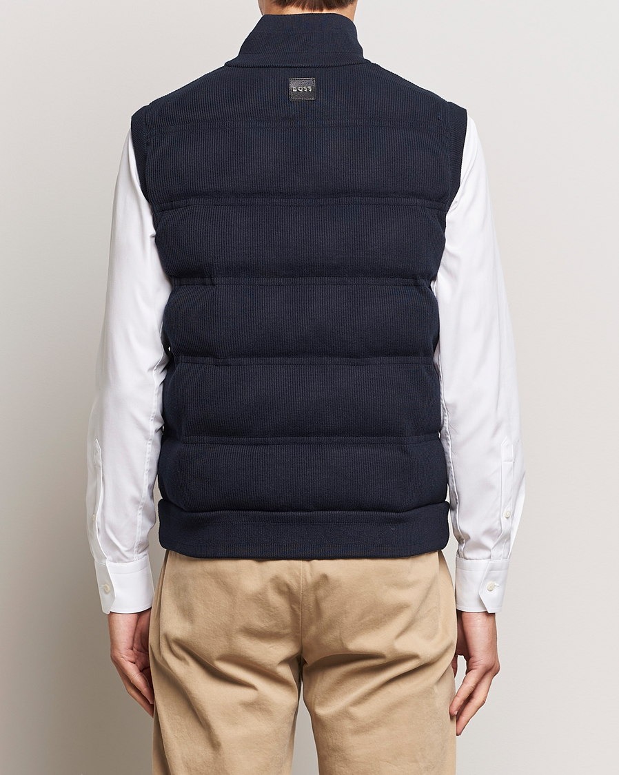 Herre | Jakker | BOSS BLACK | Mandolino Corduroy Vest Dark Blue