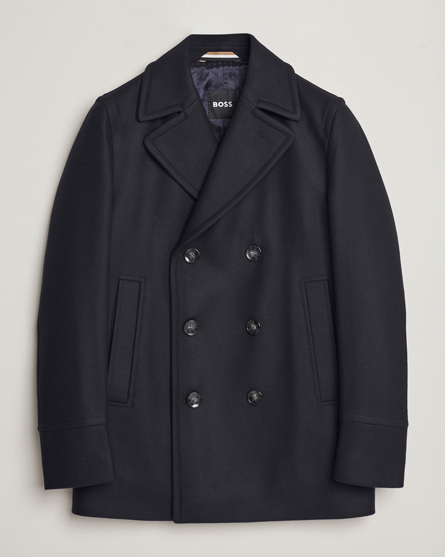 Herre | Jakker | BOSS BLACK | Hyde Peacoat Dark Blue