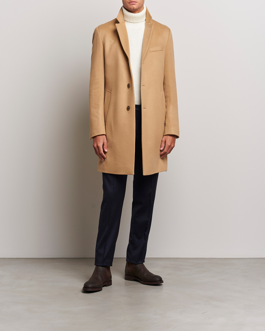 Herre | Jakker | BOSS BLACK | Hyde Wool/Cashmere Coat Medium Beige