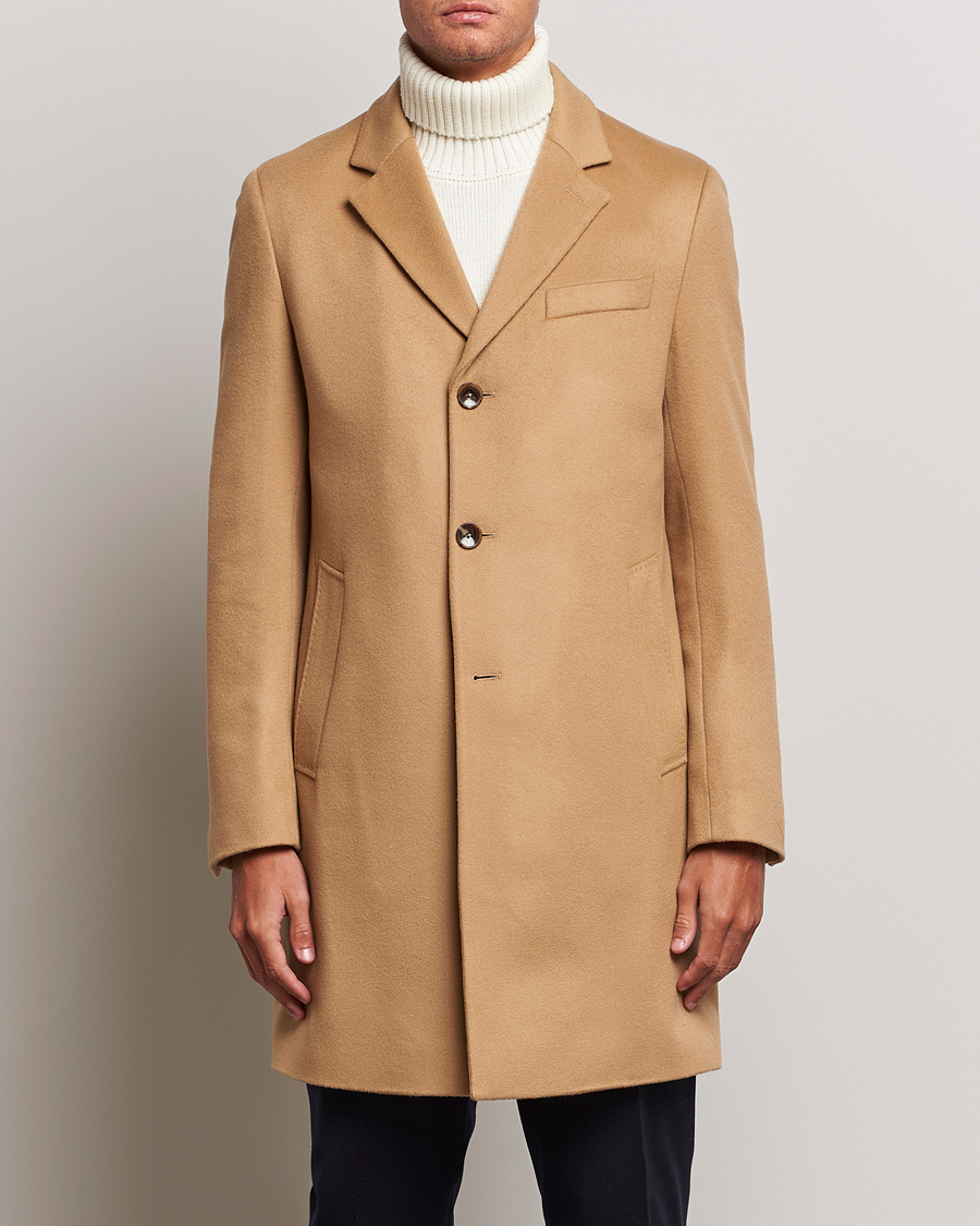 Herre | Jakker | BOSS BLACK | Hyde Wool/Cashmere Coat Medium Beige