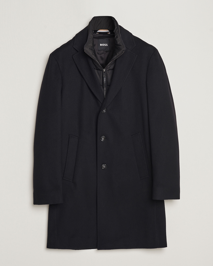 Herre | Jakker | BOSS BLACK | Hyde Wool Bib Coat Black