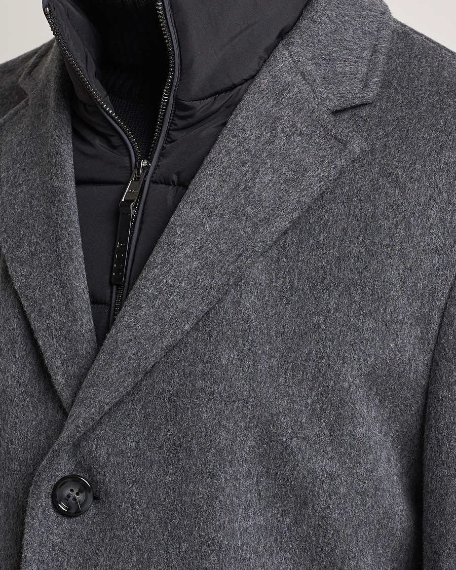 Herre | Jakker | BOSS BLACK | Hyde Wool Bib Coat Medium Grey