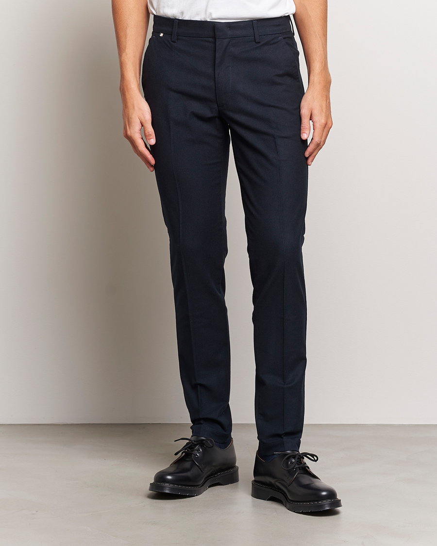 Herre |  | BOSS BLACK | Kaito1 Structured Chinos Dark Blue