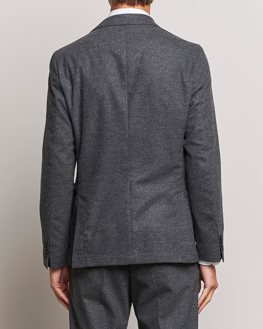 Herre | Dressjakker | BOSS BLACK | Hanry Tech Flannel Blazer Dark Grey