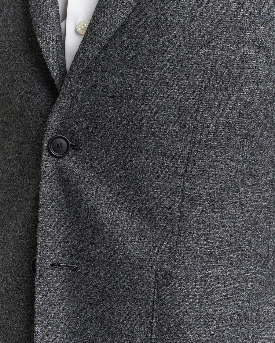 Herre | Dressjakker | BOSS BLACK | Hanry Tech Flannel Blazer Dark Grey